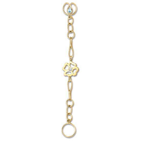 Long Clover Expression, 9ct gold plate