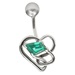 Emerald belly button ring