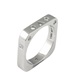 Square platinum ring