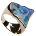 Black opal gold ring