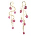 Carved ruby earrings