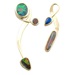 Asymmetric opal earrings