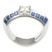 Diamond, sapphire ring