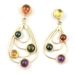 Gold, tourmaline earrings