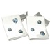 Sapphire, silver cufflink