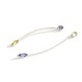 Platinum sapphire earring