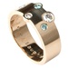 Red gold diamond ring
