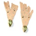 Diamond, peridot earrings