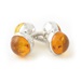 Amber silver cufflinks