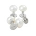 4 White Pearl Dress Studs