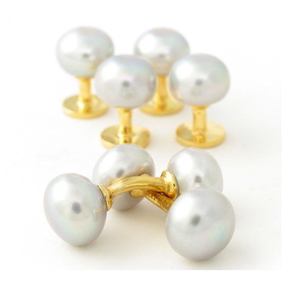 9ct plate Dress Studs GP