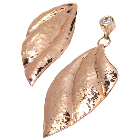14kt Asymmetric gold earrings